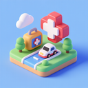 icon_travel_medical_cross_3d_isometric icon preview