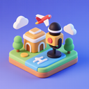 icon_travel_microphone_3d_isometric icon preview