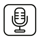 icon_travel_microphone_line_art icon preview