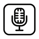 icon_travel_microphone_monochrome icon preview