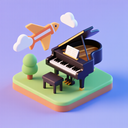 icon_travel_piano_3d_isometric icon preview
