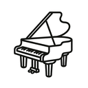 icon_travel_piano_minimal_outline icon preview