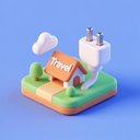 icon_travel_plug_3d_isometric icon preview