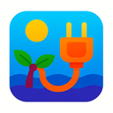 icon_travel_plug_vibrant_colors icon preview
