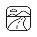 icon_travel_road_minimal_outline icon preview