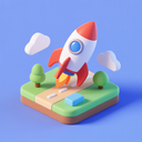 icon_travel_rocket_3d_isometric icon preview