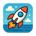 icon_travel_rocket_cartoon icon preview