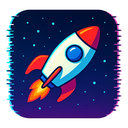 icon_travel_rocket_digital_glitch icon preview