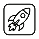 icon_travel_rocket_minimal_outline icon preview