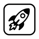icon_travel_rocket_monochrome icon preview