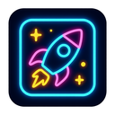 icon_travel_rocket_neon icon preview