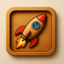 icon_travel_rocket_wooden icon preview