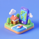 icon_travel_smartphone_3d_isometric icon preview