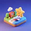 icon_travel_star_3d_isometric icon preview