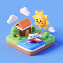 icon_travel_sun_3d_isometric icon preview