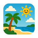icon_travel_sun_cartoon icon preview