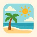icon_travel_sun_flat_pastel icon preview