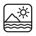 icon_travel_sun_monochrome icon preview
