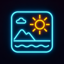 icon_travel_sun_neon icon preview