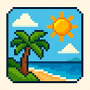 icon_travel_sun_pixel_art icon preview