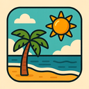 icon_travel_sun_retro icon preview