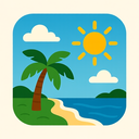 icon_travel_sun_vector icon preview