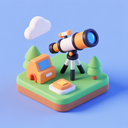 icon_travel_telescope_3d_isometric icon preview