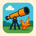 icon_travel_telescope_origami icon preview