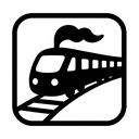 icon_travel_train_monochrome icon preview