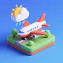 icon_weather_airplane_3d_isometric icon preview