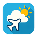 icon_weather_airplane_flat_design icon preview