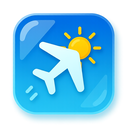 icon_weather_airplane_glassy icon preview