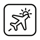 icon_weather_airplane_monochrome icon preview