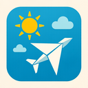 icon_weather_airplane_origami icon preview