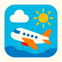 icon_weather_airplane_playful icon preview