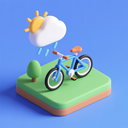 icon_weather_bicycle_3d_isometric icon preview
