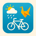 icon_weather_bicycle_origami icon preview