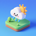 icon_weather_cloud_3d_isometric icon preview