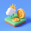 icon_weather_coin_3d_isometric icon preview