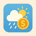 icon_weather_coin_flat_pastel icon preview
