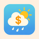 icon_weather_dollar_sign_flat_pastel icon preview