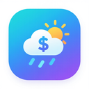 icon_weather_dollar_sign_gradient icon preview