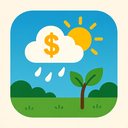 icon_weather_dollar_sign_organic icon preview