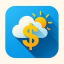 icon_weather_dollar_sign_shadow_effect icon preview