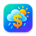 icon_weather_dollar_sign_vibrant_colors icon preview