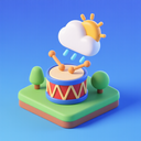 icon_weather_drum_3d_isometric icon preview