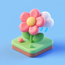 icon_weather_flower_3d_isometric icon preview