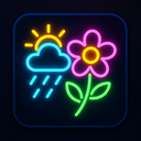 icon_weather_flower_neon icon preview