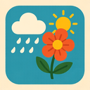 icon_weather_flower_retro icon preview