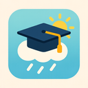 icon_weather_graduation_cap_flat_pastel icon preview